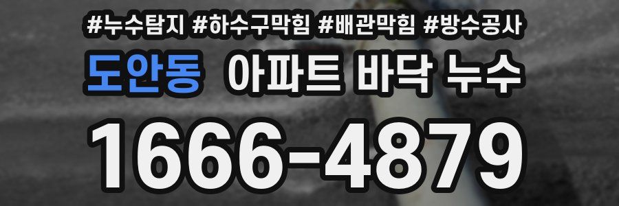 도안동 아파트 바닥 누수
