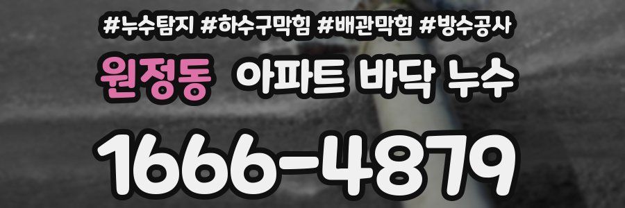 원정동 아파트 바닥 누수