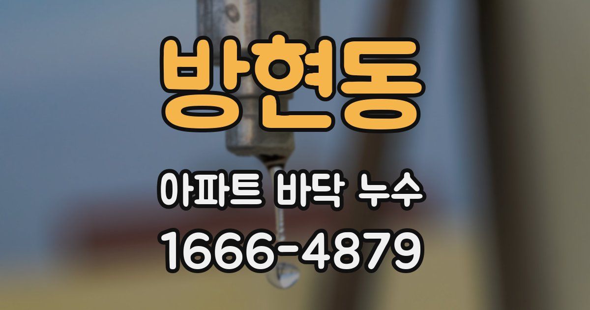 방현동 아파트 바닥 누수