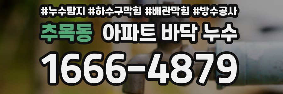 추목동 아파트 바닥 누수