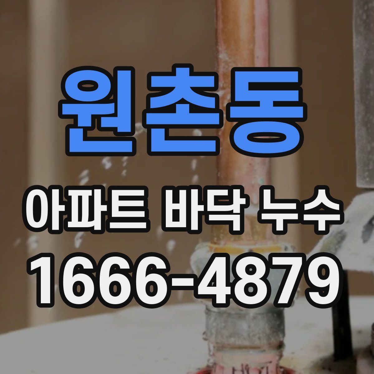 원촌동 아파트 바닥 누수