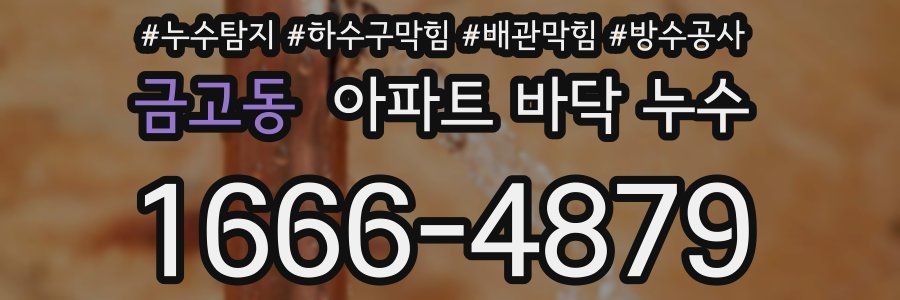 금고동 아파트 바닥 누수
