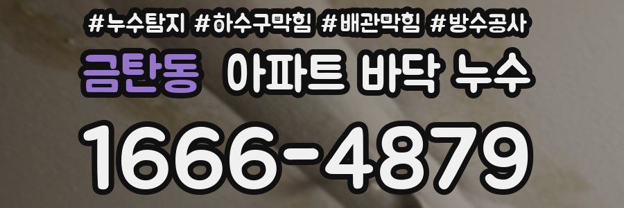 금탄동 아파트 바닥 누수