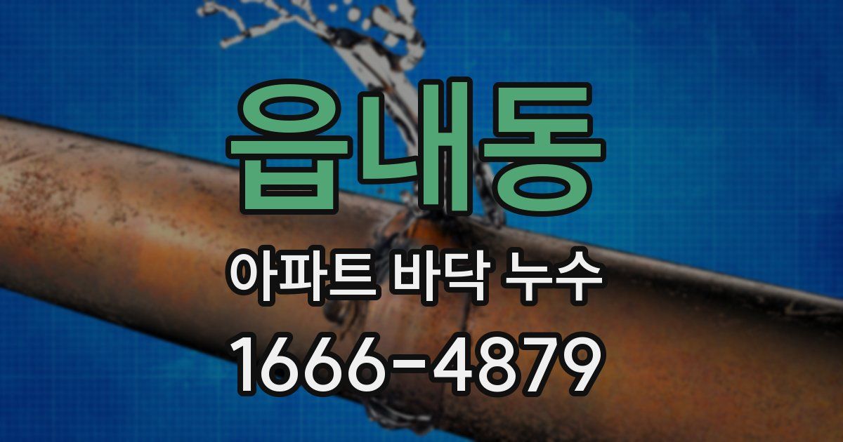 읍내동 아파트 바닥 누수