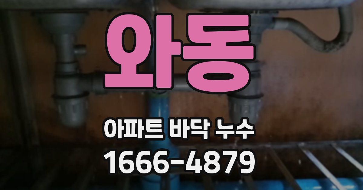 와동 아파트 바닥 누수