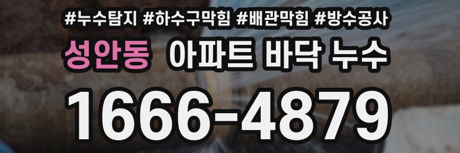 성안동 아파트 바닥 누수