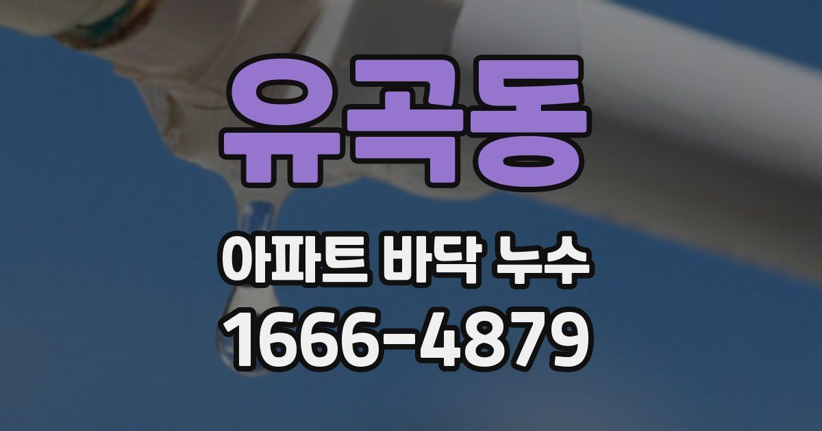 유곡동 아파트 바닥 누수