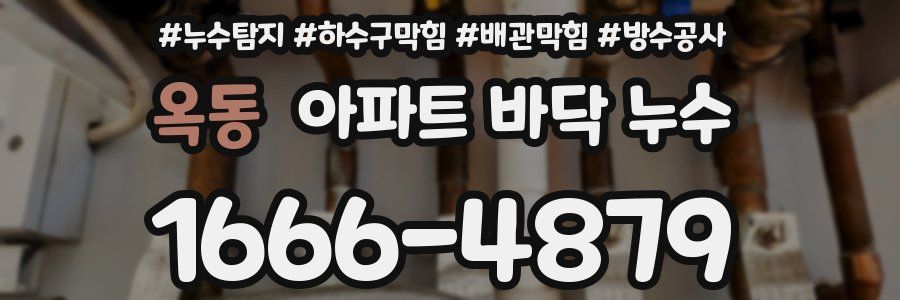 옥동 아파트 바닥 누수