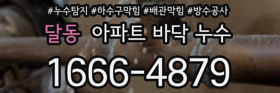 달동 아파트 바닥 누수