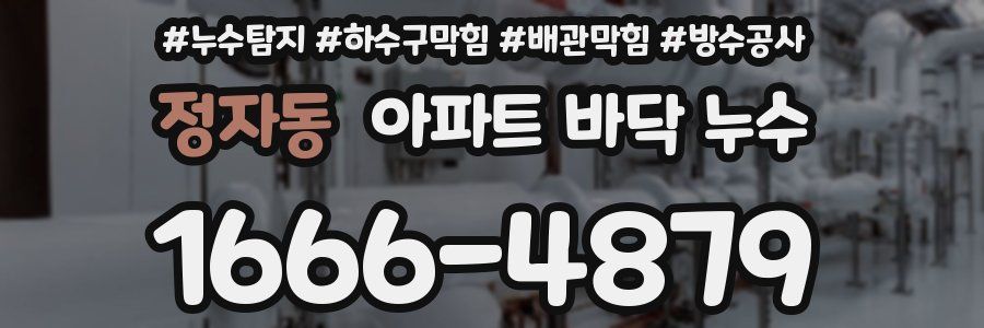 정자동 아파트 바닥 누수