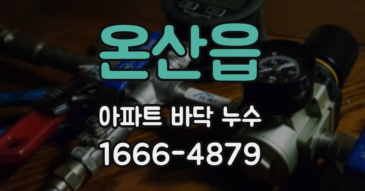 온산읍 아파트 바닥 누수