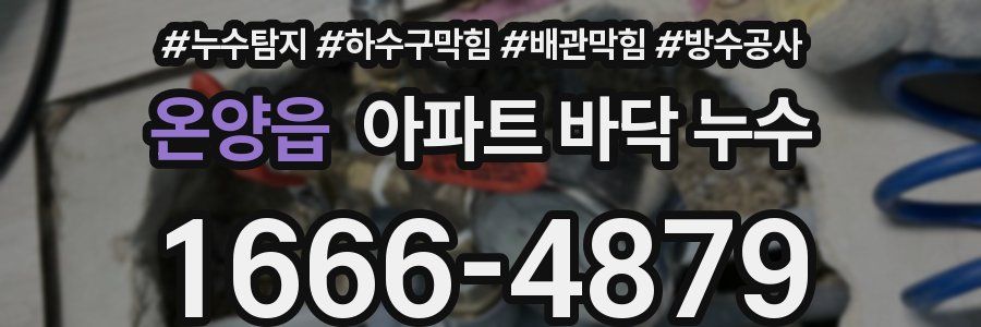 온양읍 아파트 바닥 누수