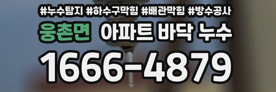 웅촌면 아파트 바닥 누수