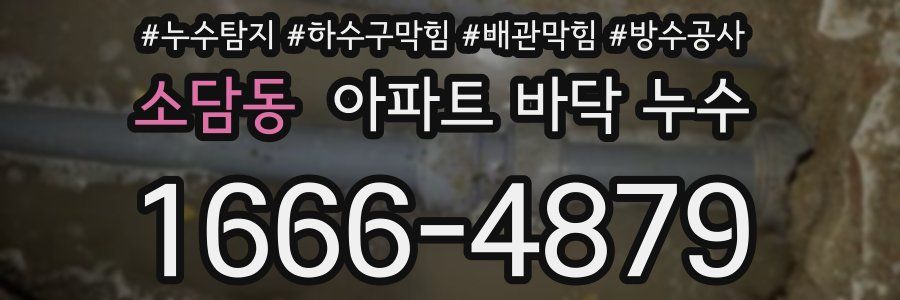 소담동 아파트 바닥 누수