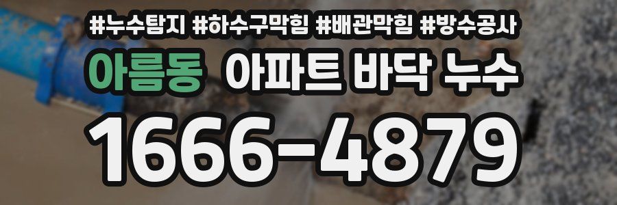 아름동 아파트 바닥 누수