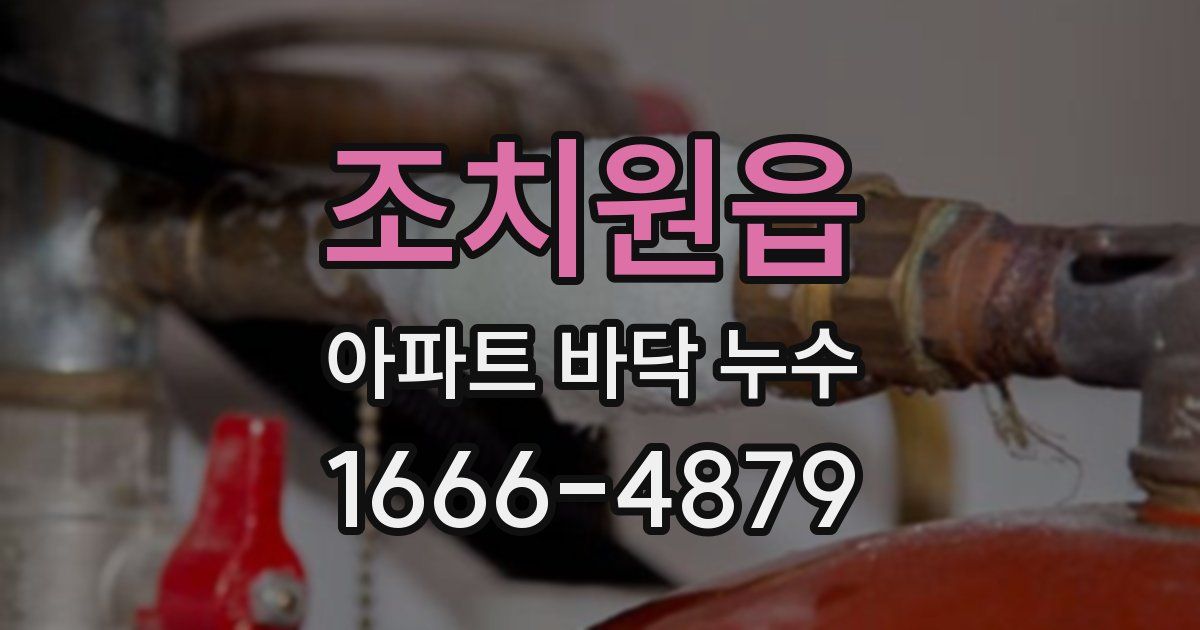조치원읍 아파트 바닥 누수