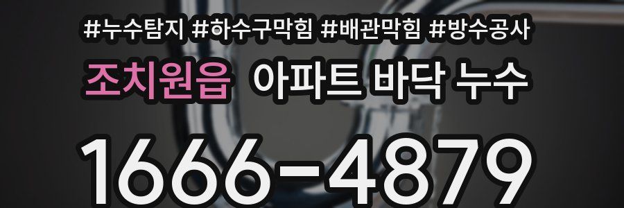 조치원읍 아파트 바닥 누수