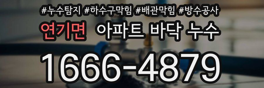 연기면 아파트 바닥 누수