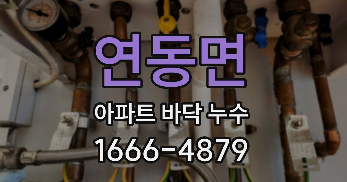 연동면 아파트 바닥 누수