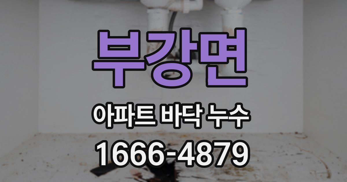 부강면 아파트 바닥 누수