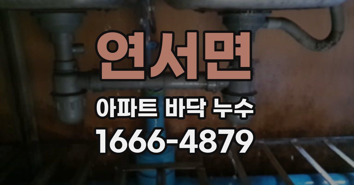연서면 아파트 바닥 누수