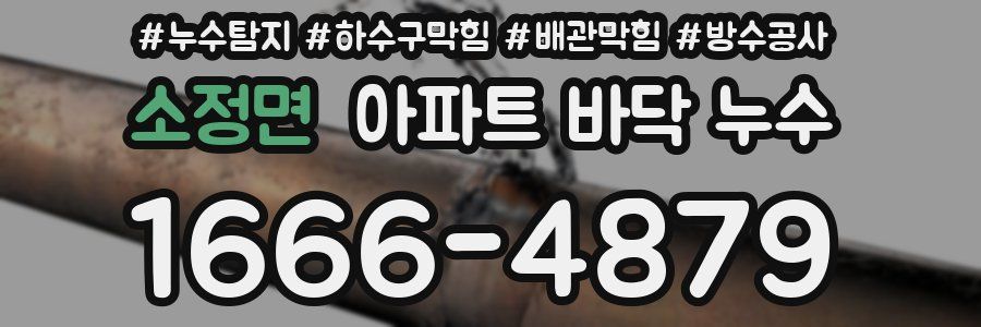 소정면 아파트 바닥 누수