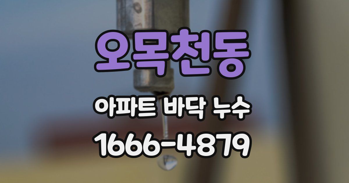 오목천동 아파트 바닥 누수