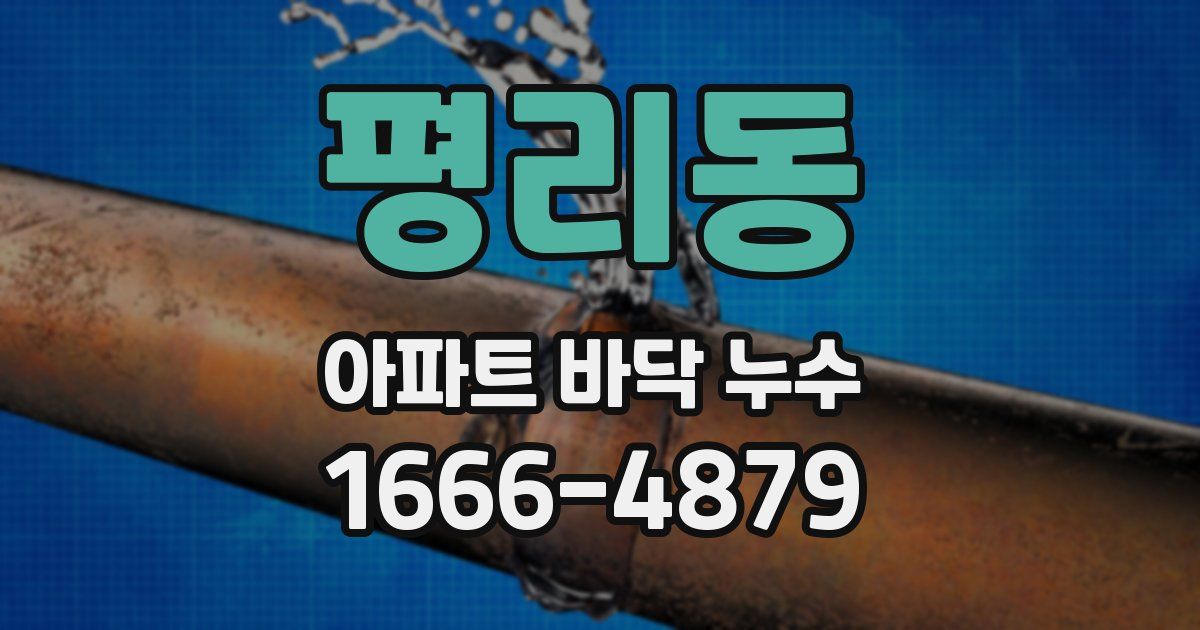 평리동 아파트 바닥 누수