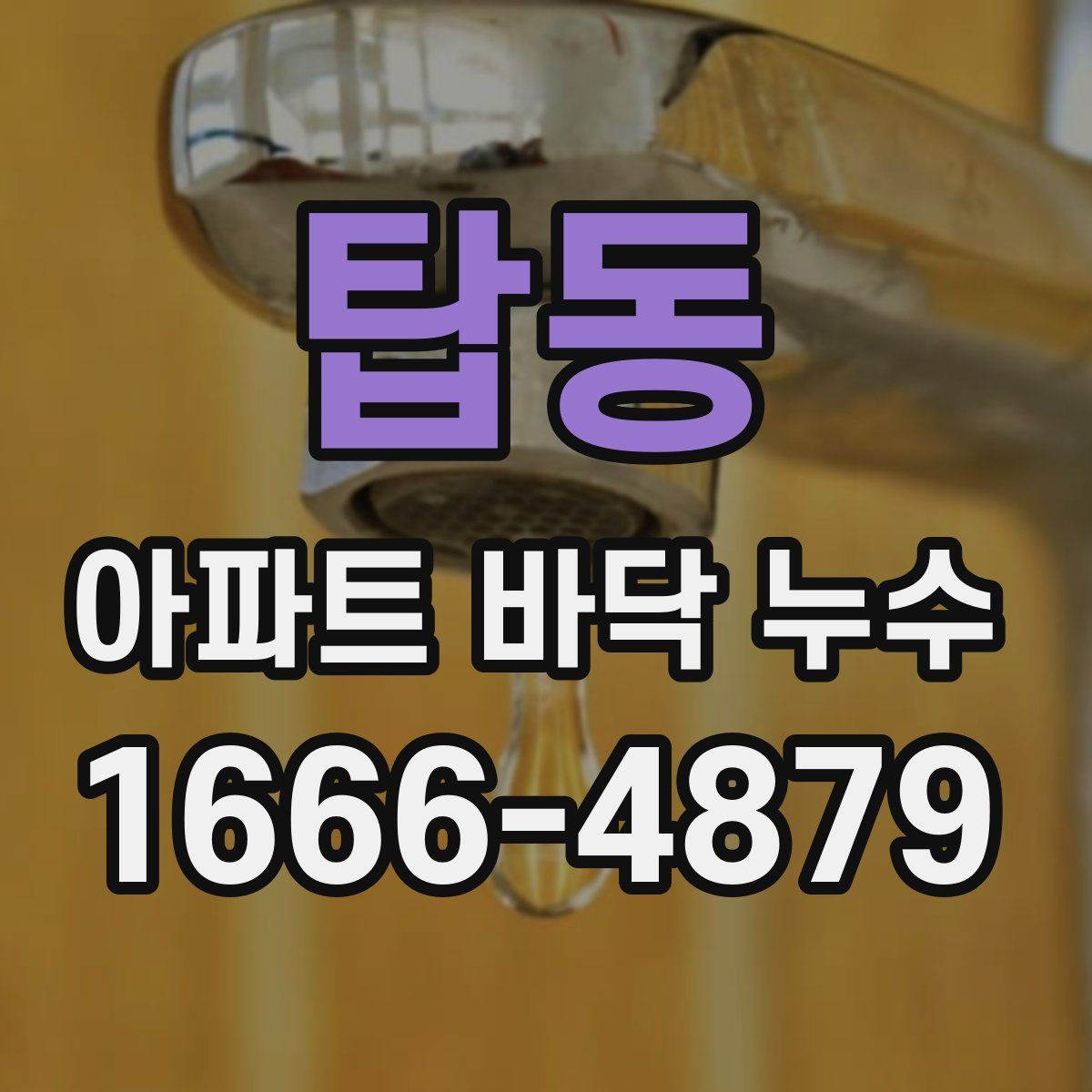 탑동 아파트 바닥 누수