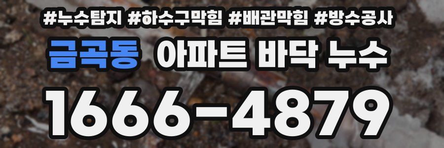 금곡동 아파트 바닥 누수