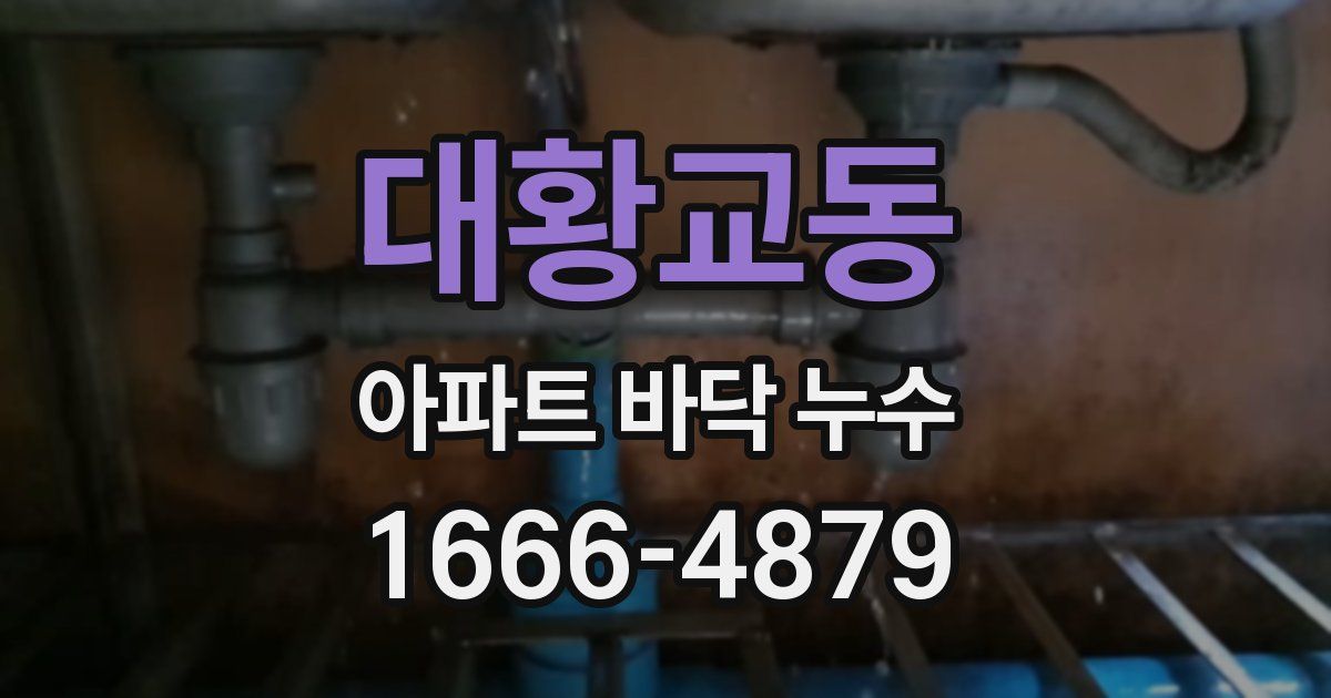 대황교동 아파트 바닥 누수