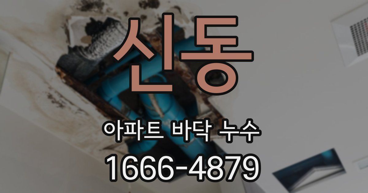 신동 아파트 바닥 누수