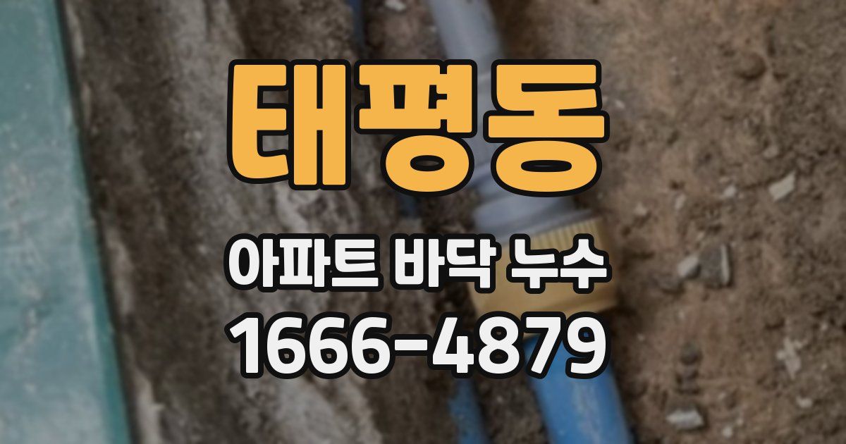 태평동 아파트 바닥 누수