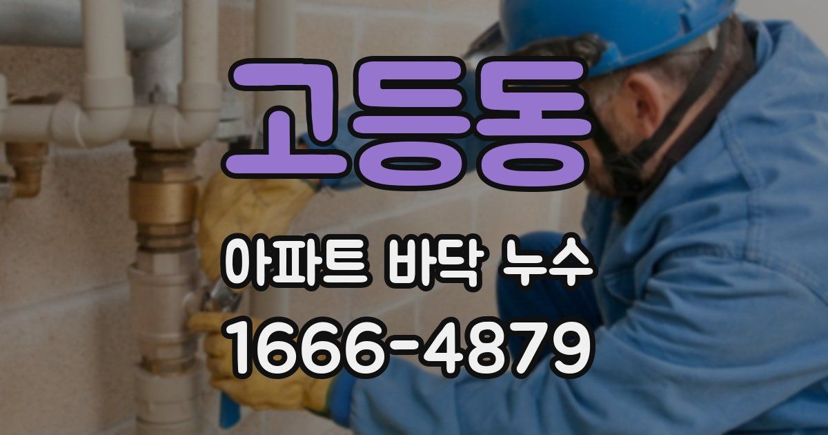 고등동 아파트 바닥 누수