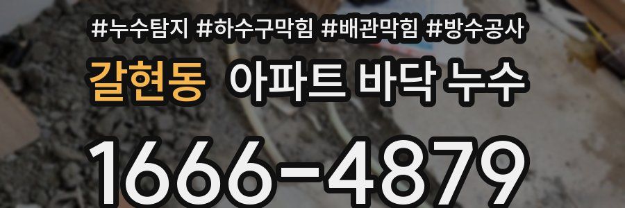 갈현동 아파트 바닥 누수