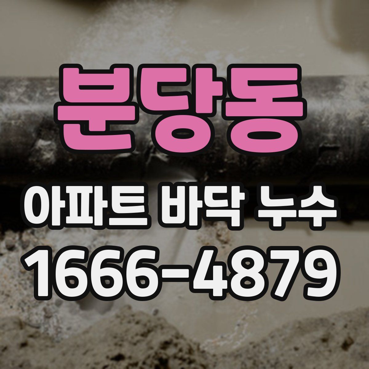 분당동 아파트 바닥 누수