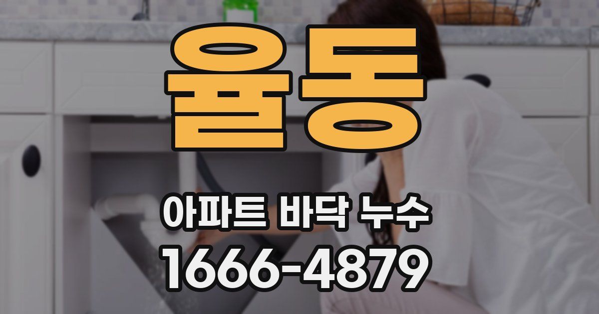 율동 아파트 바닥 누수
