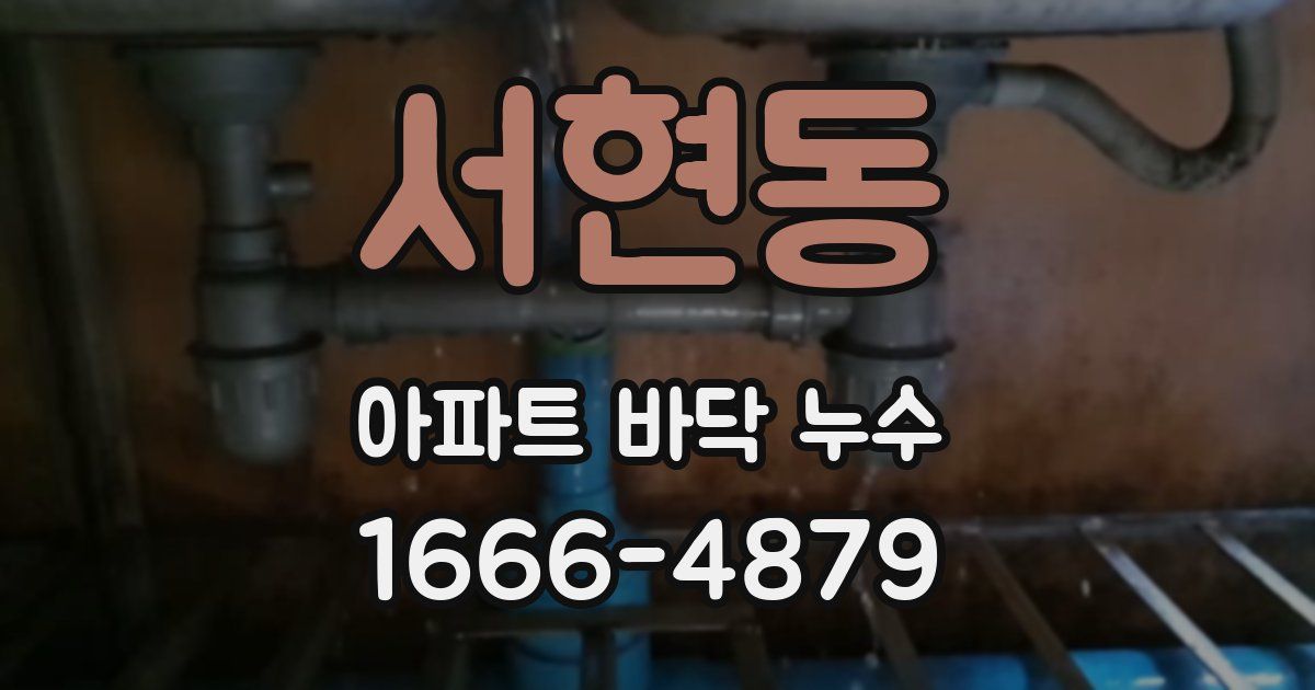 서현동 아파트 바닥 누수