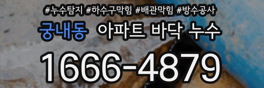 궁내동 아파트 바닥 누수