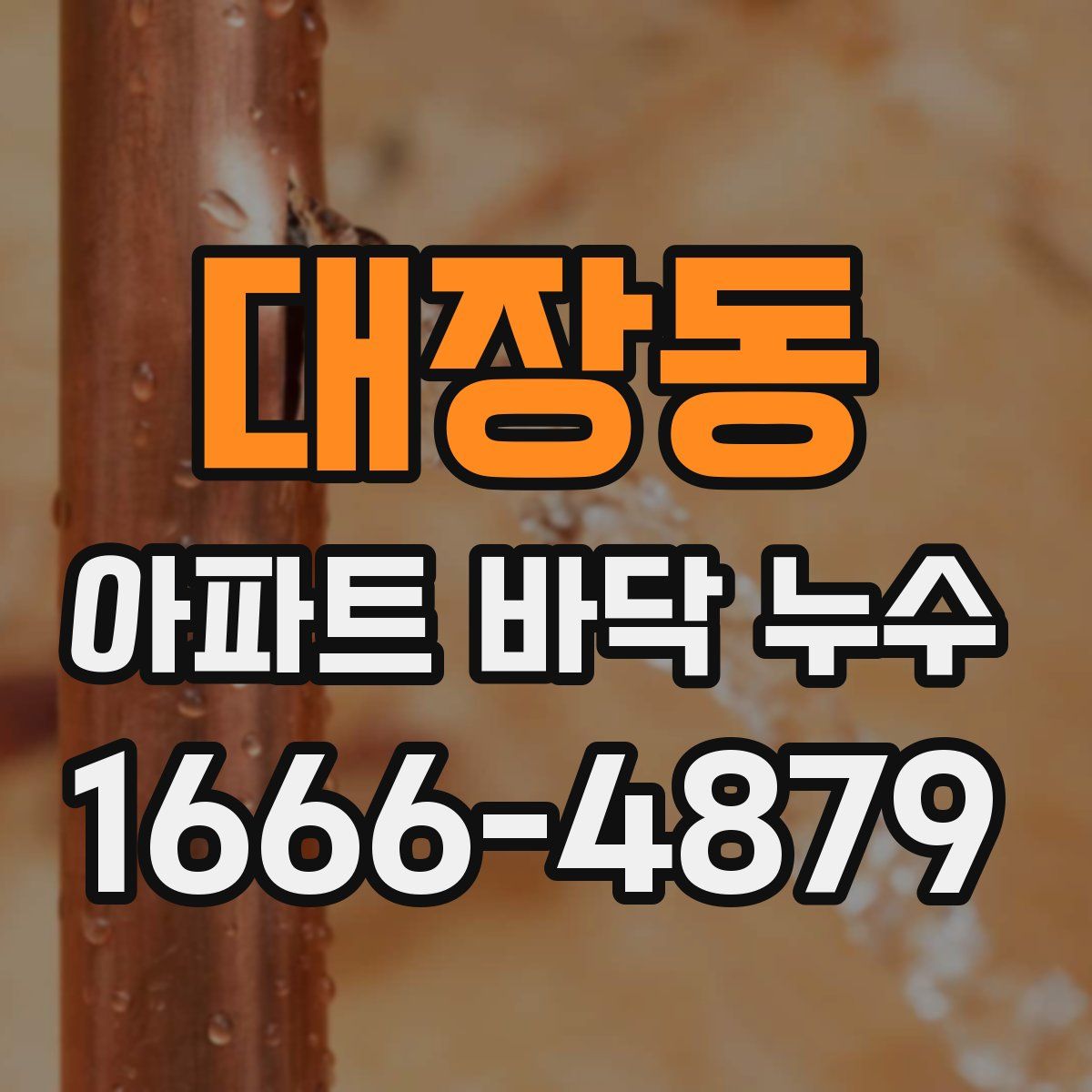 대장동 아파트 바닥 누수