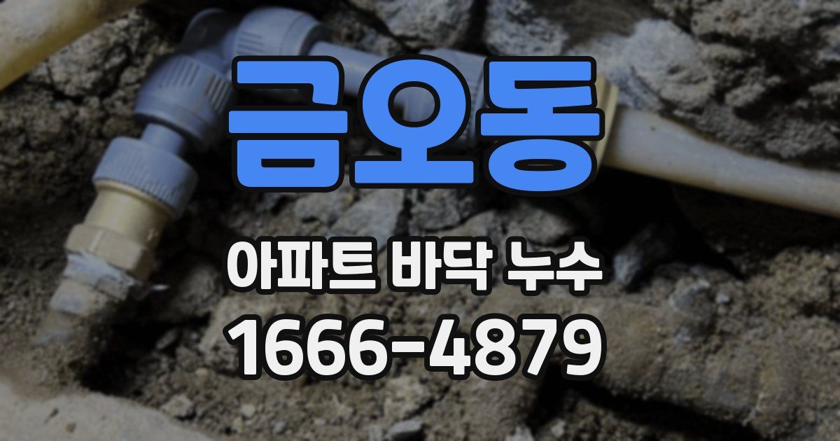 금오동 아파트 바닥 누수