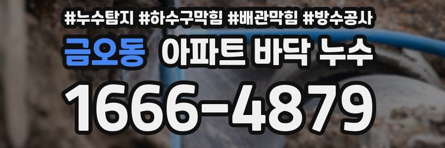 금오동 아파트 바닥 누수