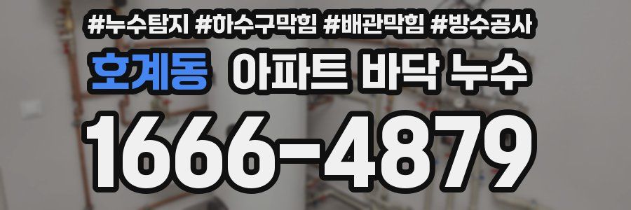 호계동 아파트 바닥 누수