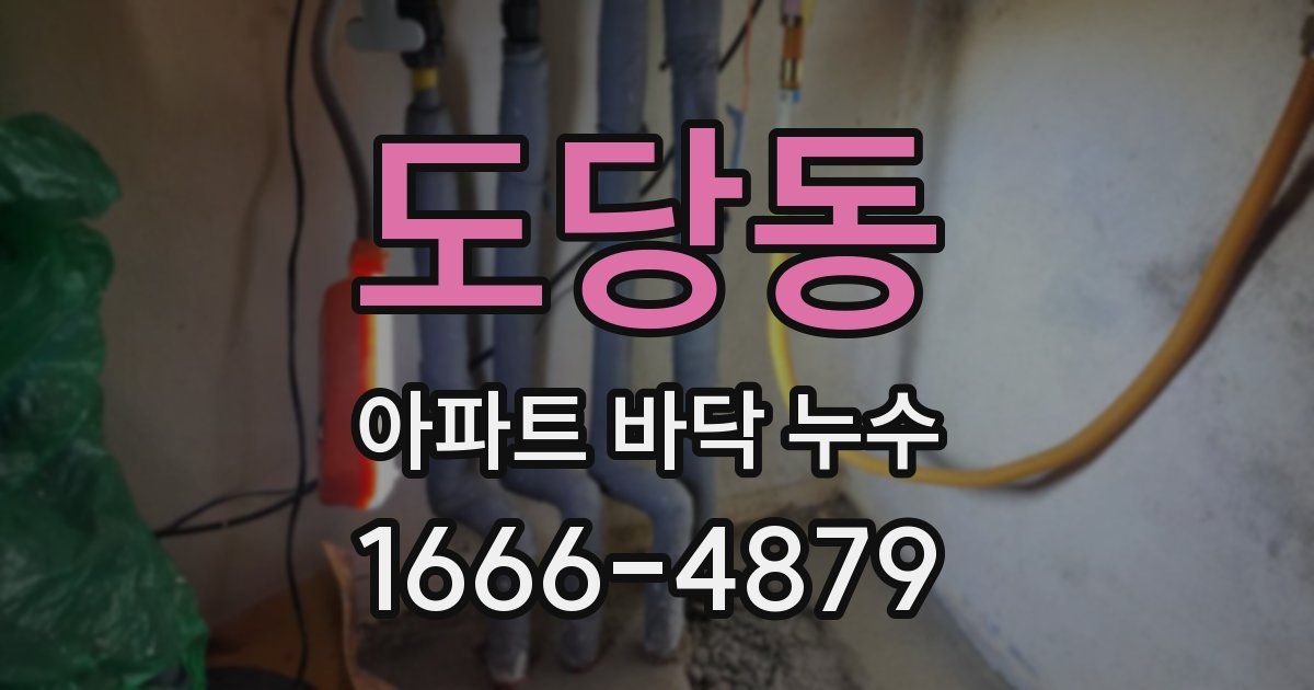 도당동 아파트 바닥 누수