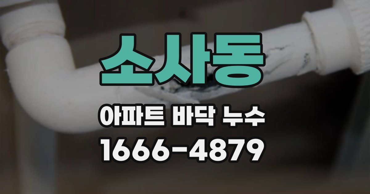 소사동 아파트 바닥 누수
