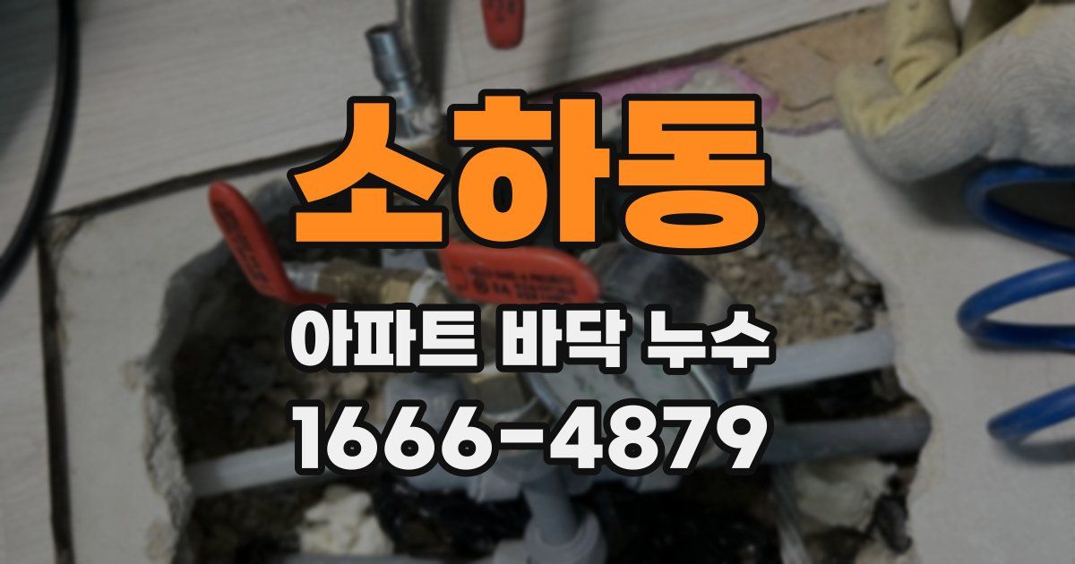 소하동 아파트 바닥 누수