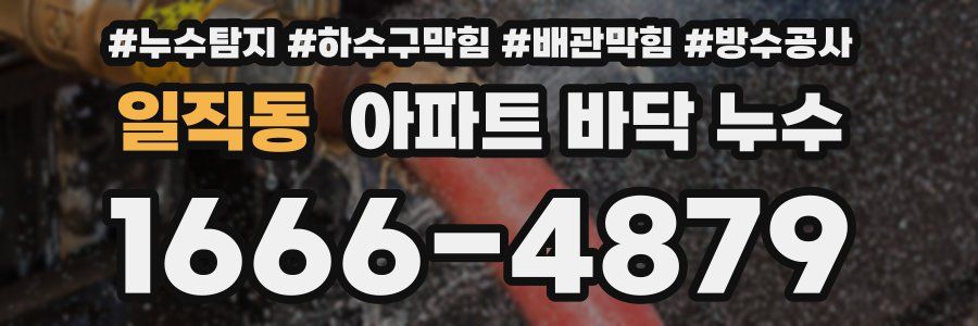 일직동 아파트 바닥 누수