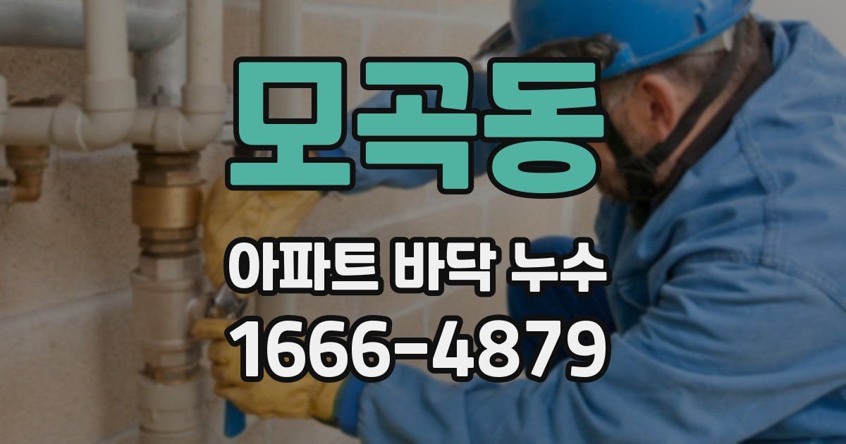 모곡동 아파트 바닥 누수