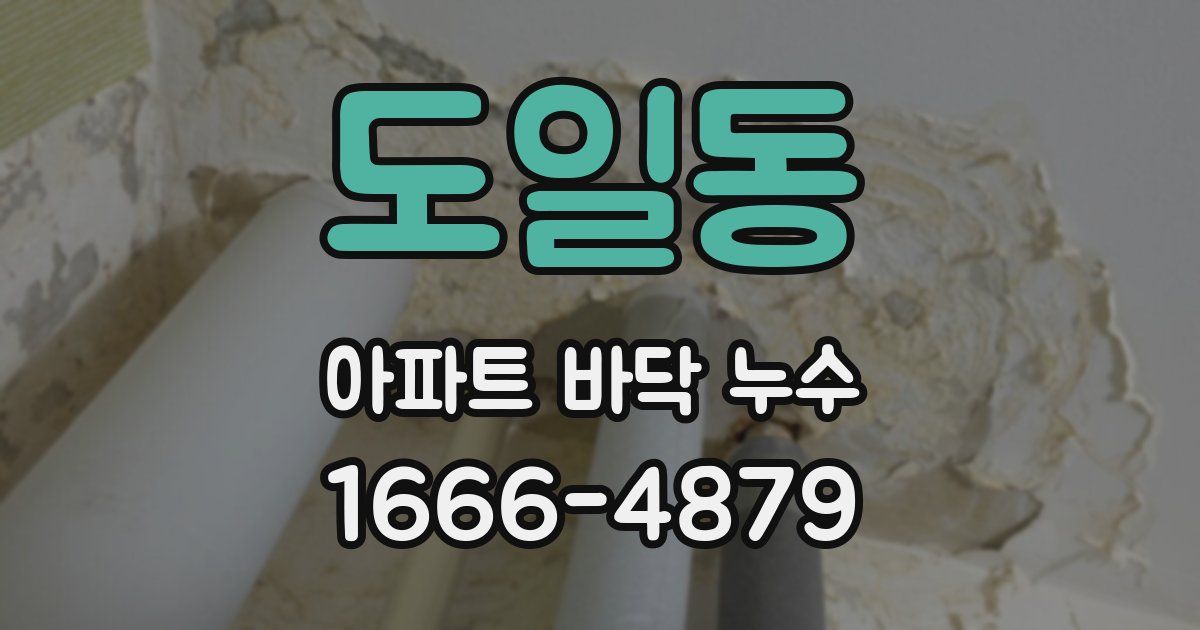도일동 아파트 바닥 누수
