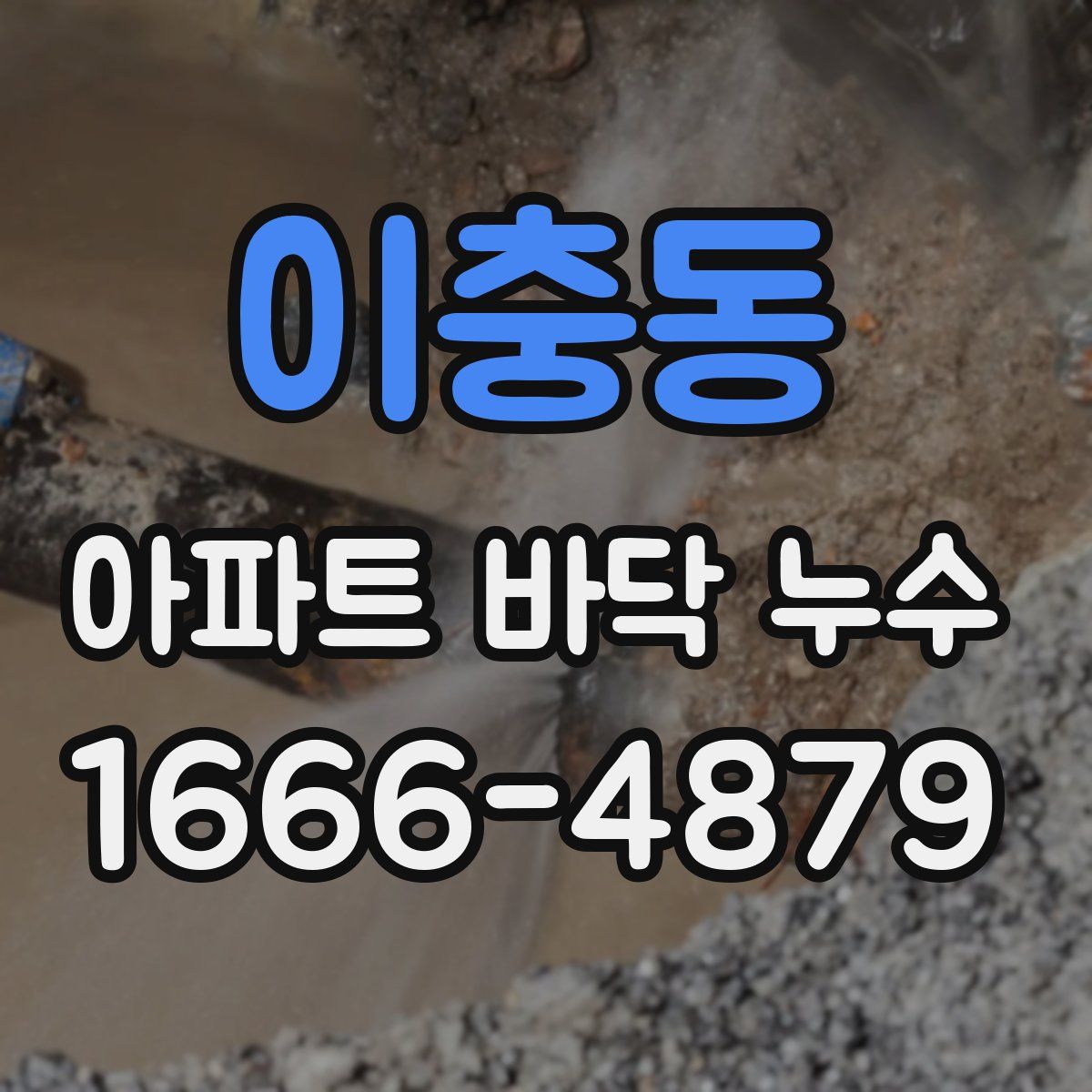 이충동 아파트 바닥 누수
